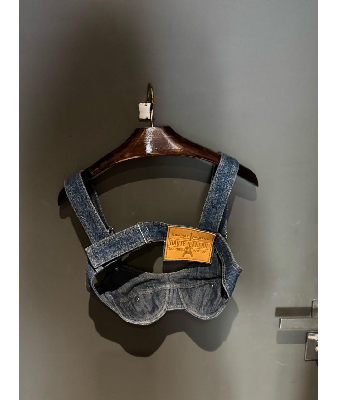 JEAN PAUL GAULTIER Темно-синий деним корсет, фото 6
