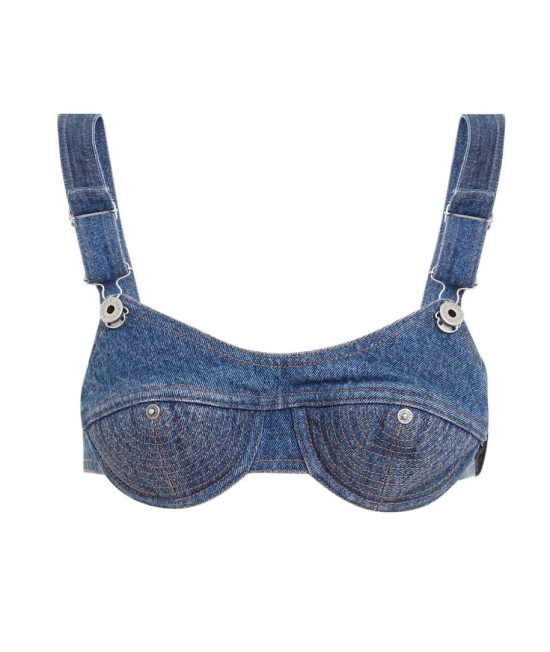 JEAN PAUL GAULTIER Темно-синий деним корсет, фото 9