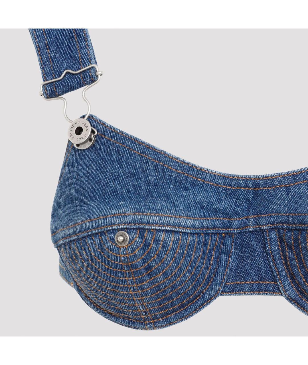 JEAN PAUL GAULTIER Темно-синий деним корсет, фото 3