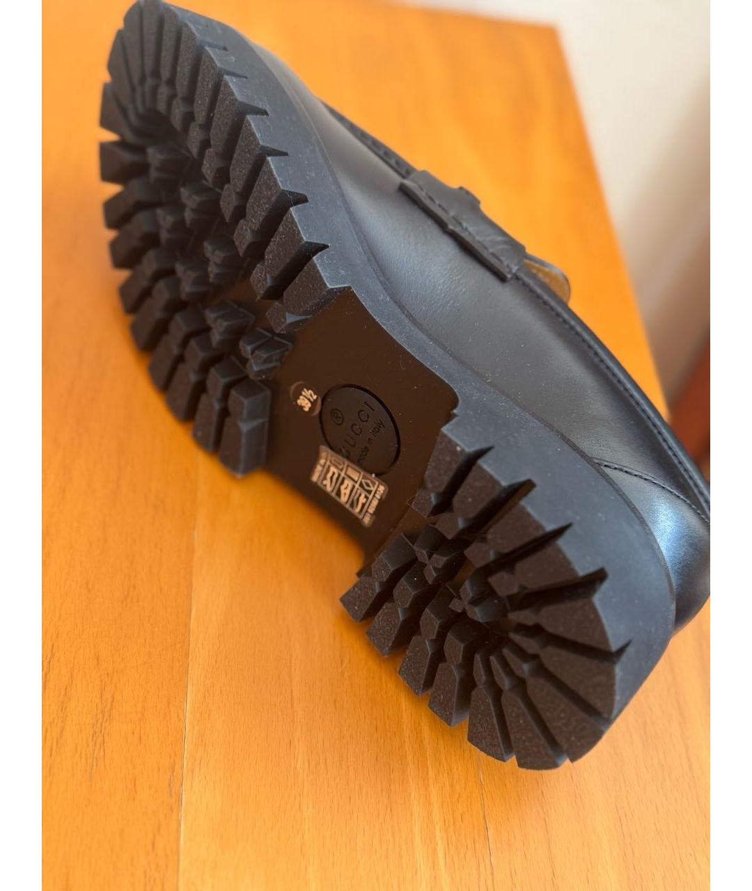 GUCCI Черные кожаные лоферы, фото 8