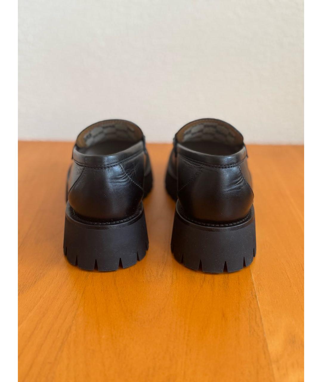 GUCCI Черные кожаные лоферы, фото 4