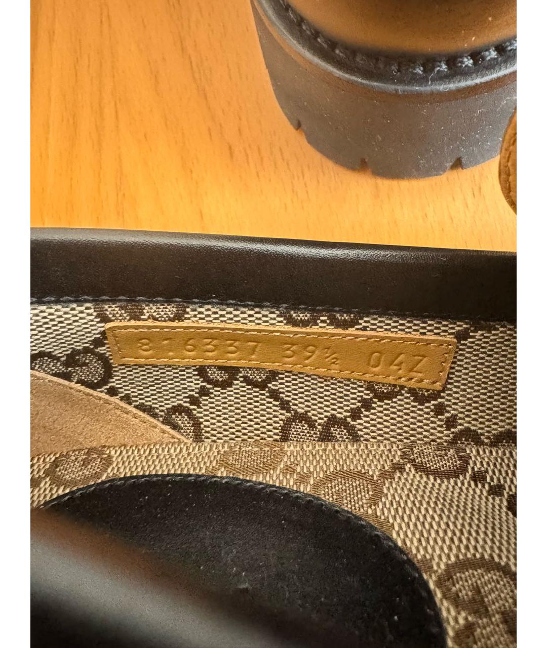 GUCCI Черные кожаные лоферы, фото 6