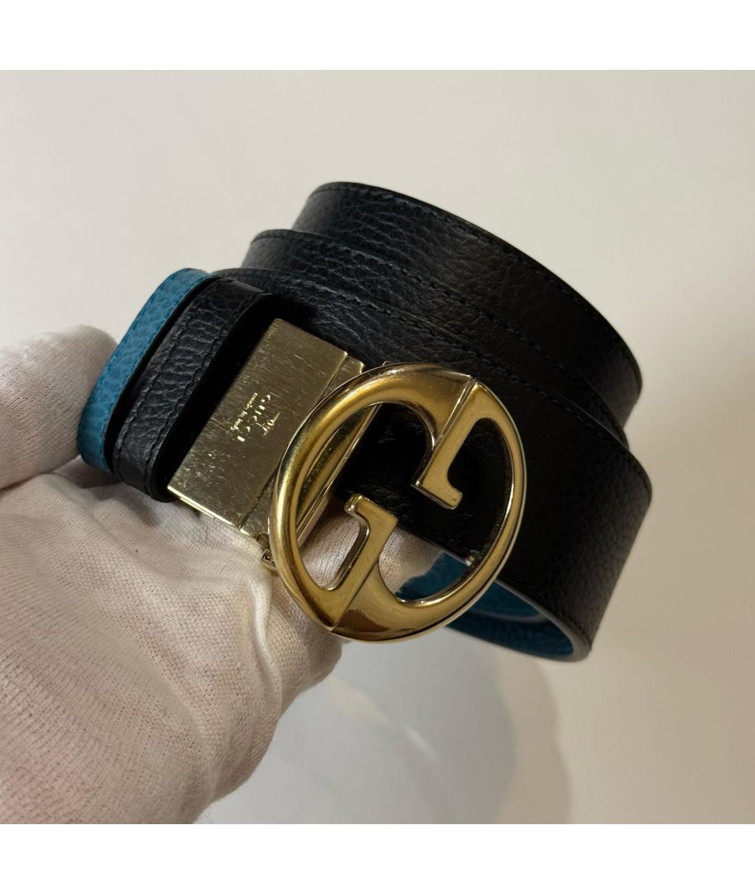 GUCCI Черный кожаный ремень, фото 8