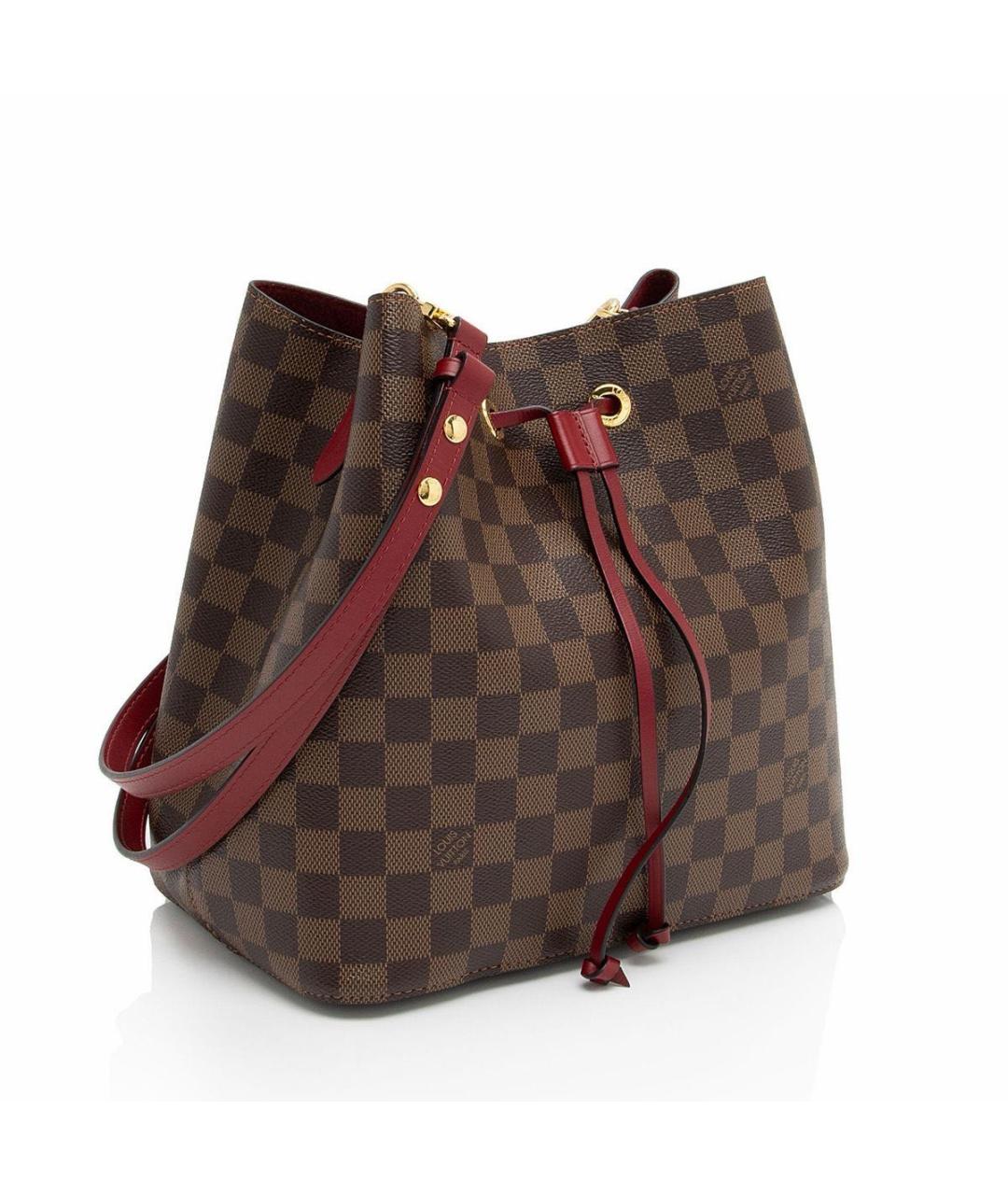 LOUIS VUITTON Коричневая кожаная сумка тоут, фото 9