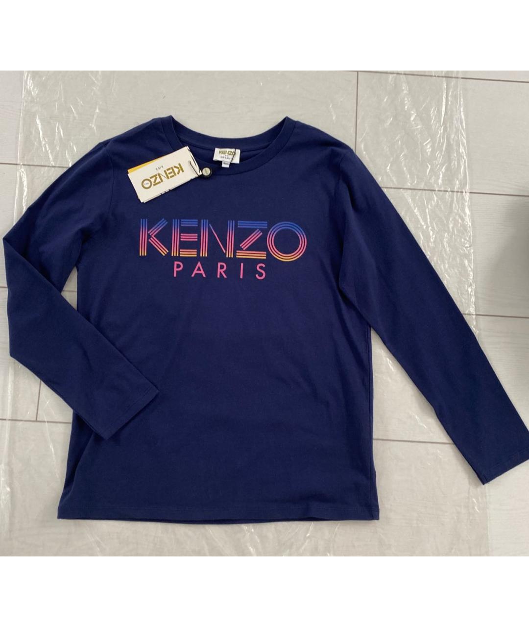 KENZO Темно-синий хлопковый детская футболка / топ, фото 6