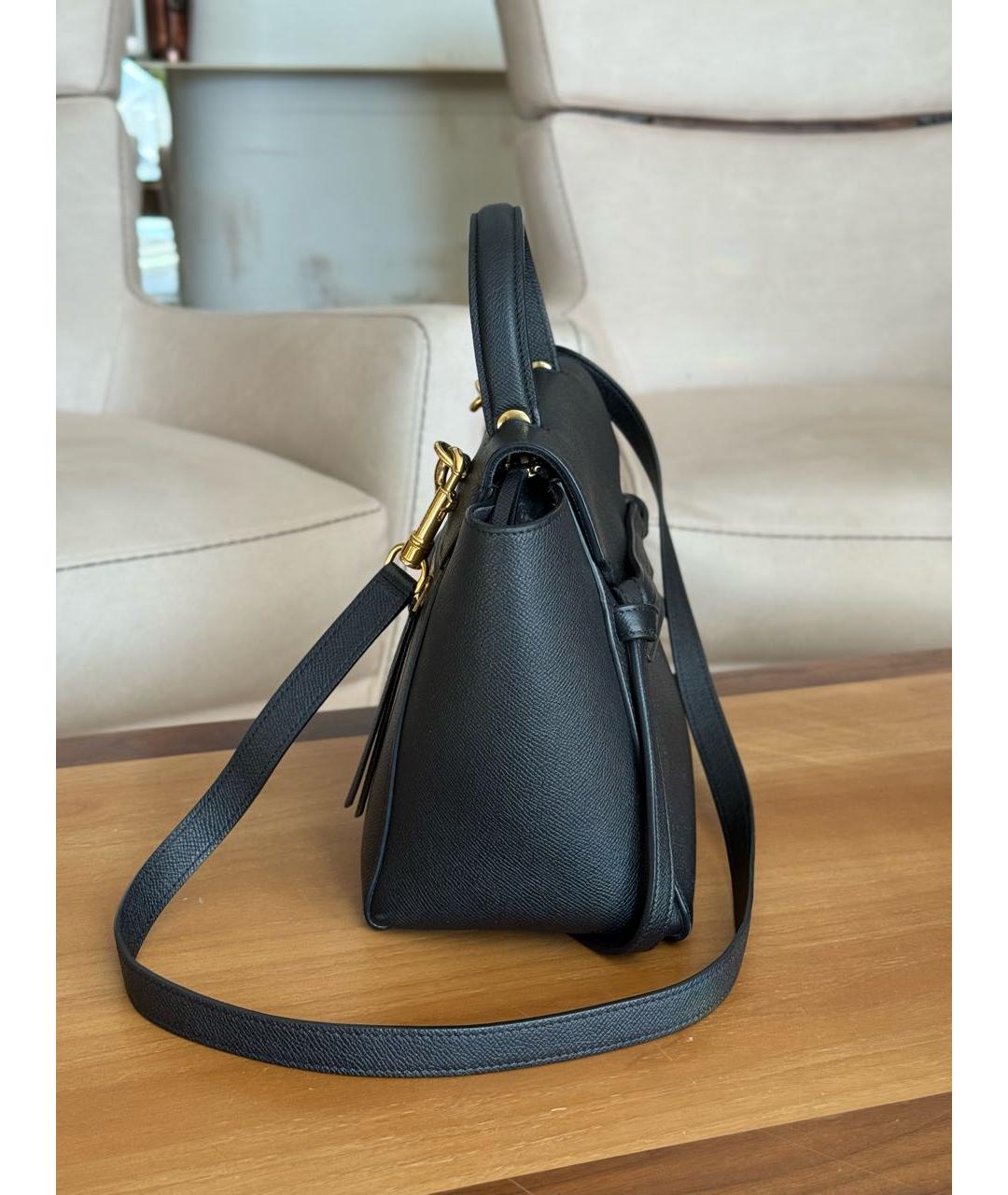 CELINE Черная кожаная сумка через плечо, фото 3