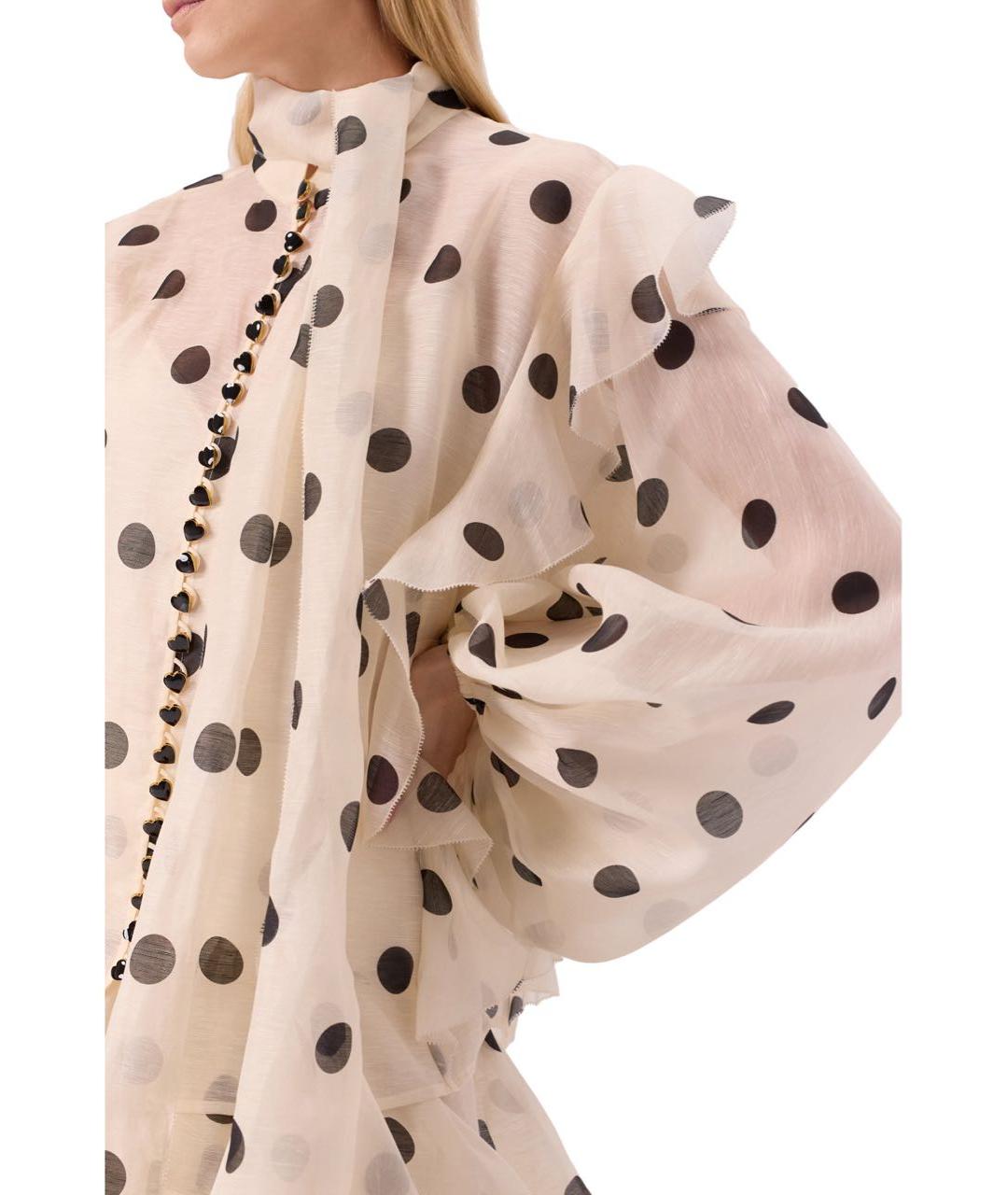 ZIMMERMANN Бежевый льняной костюм с юбками, фото 6