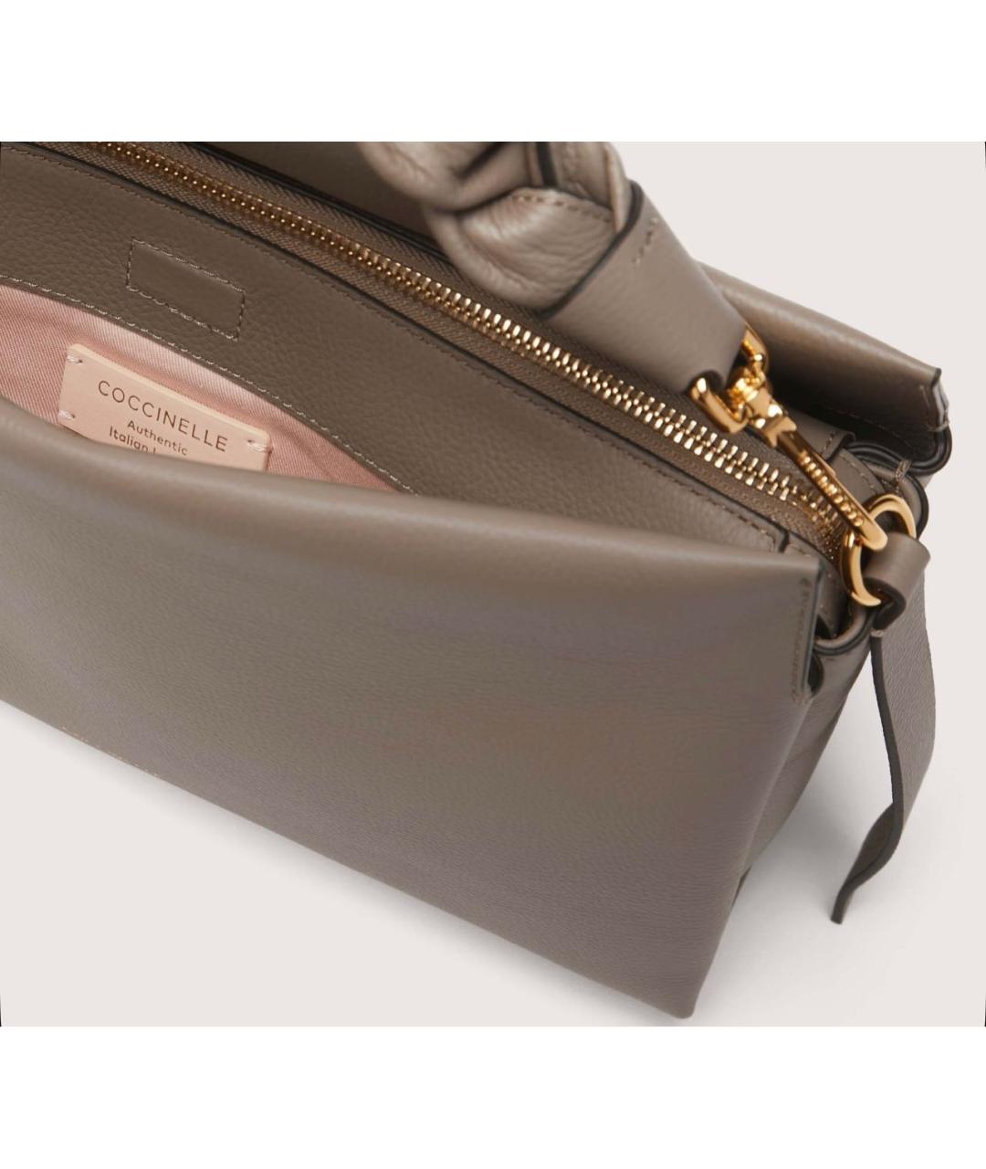 COCCINELLE Коричневый кожаный рюкзак, фото 4