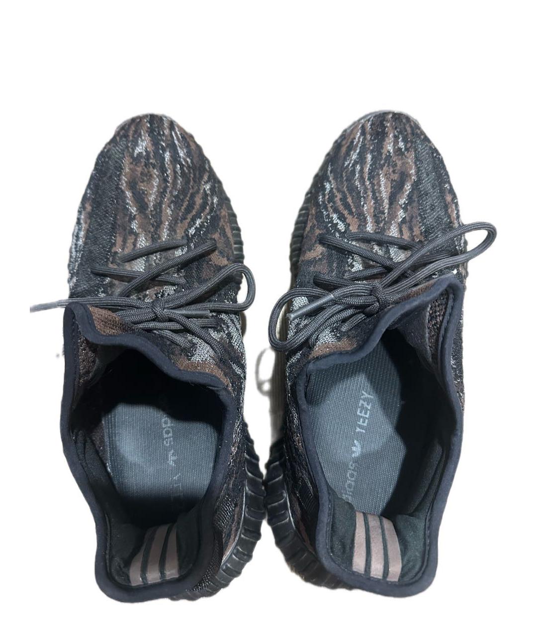 ADIDAS YEEZY Черные текстильные низкие кроссовки / кеды, фото 3