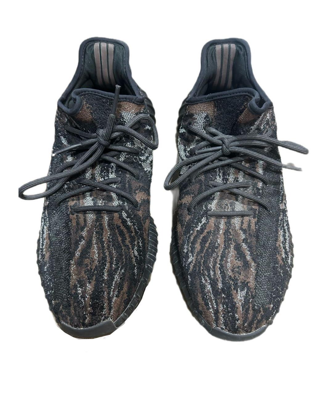 ADIDAS YEEZY Черные текстильные низкие кроссовки / кеды, фото 2