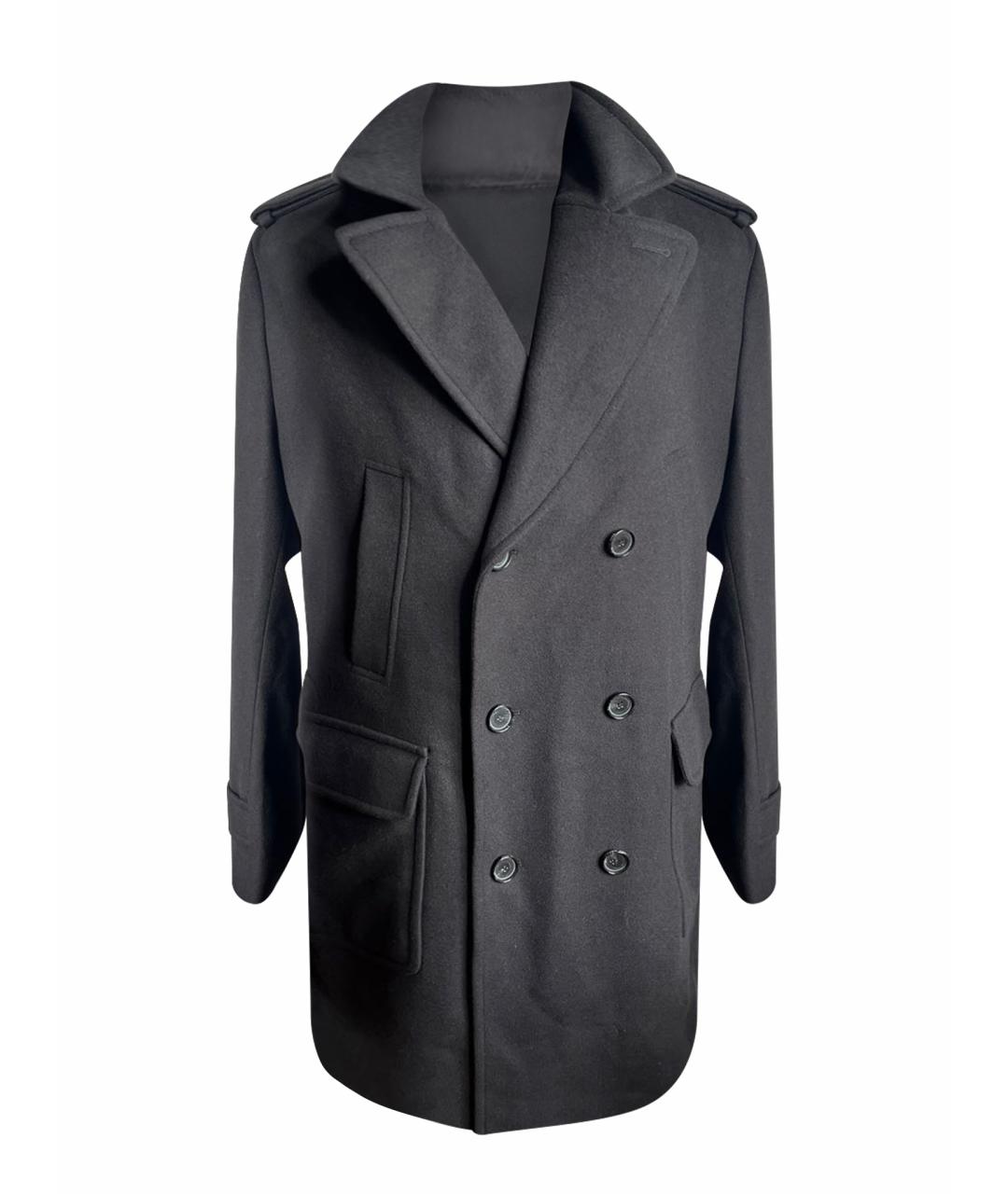 HUGO BOSS Черное шерстяное пальто, фото 1