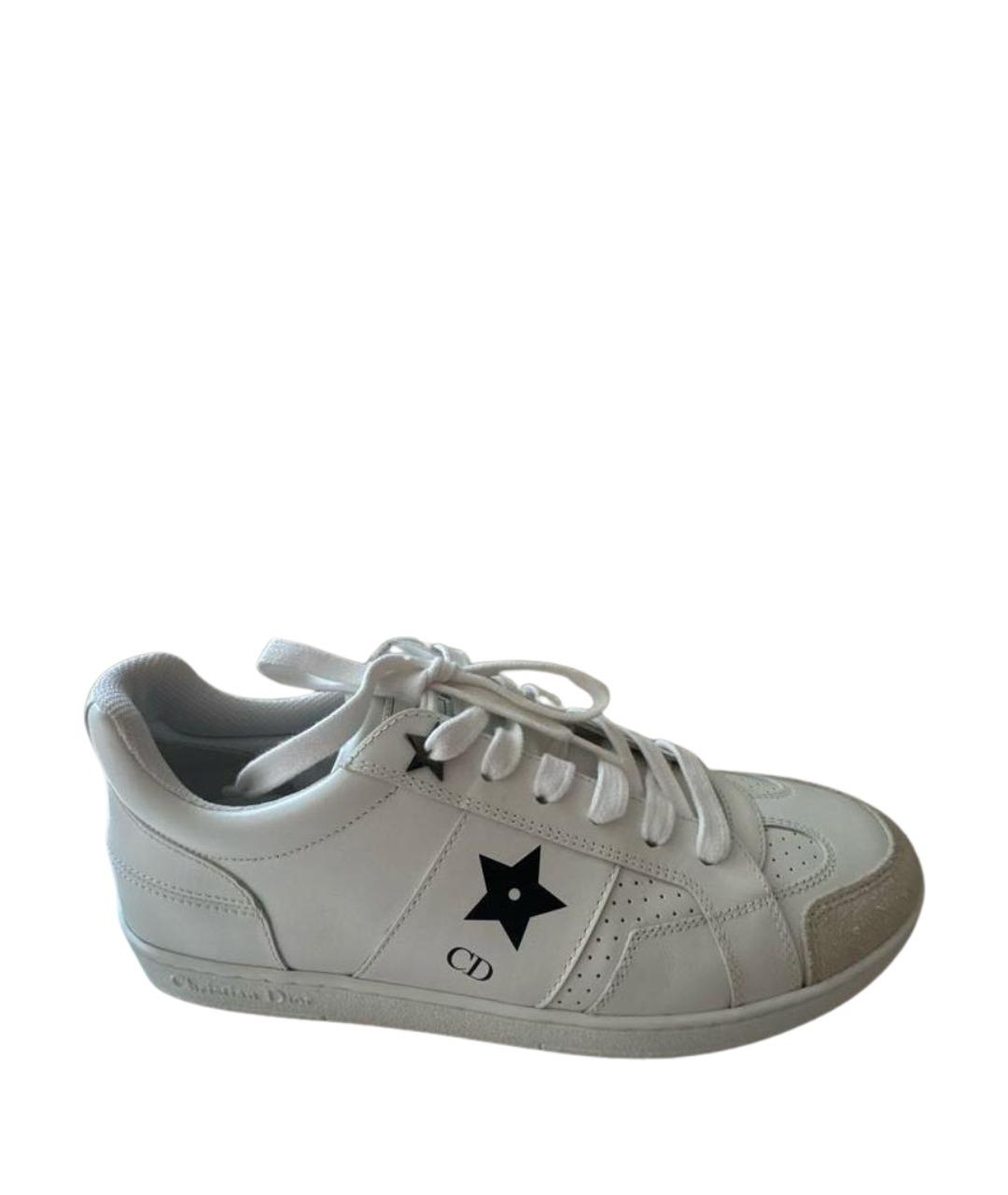 CHRISTIAN DIOR Белые кожаные кеды, фото 1
