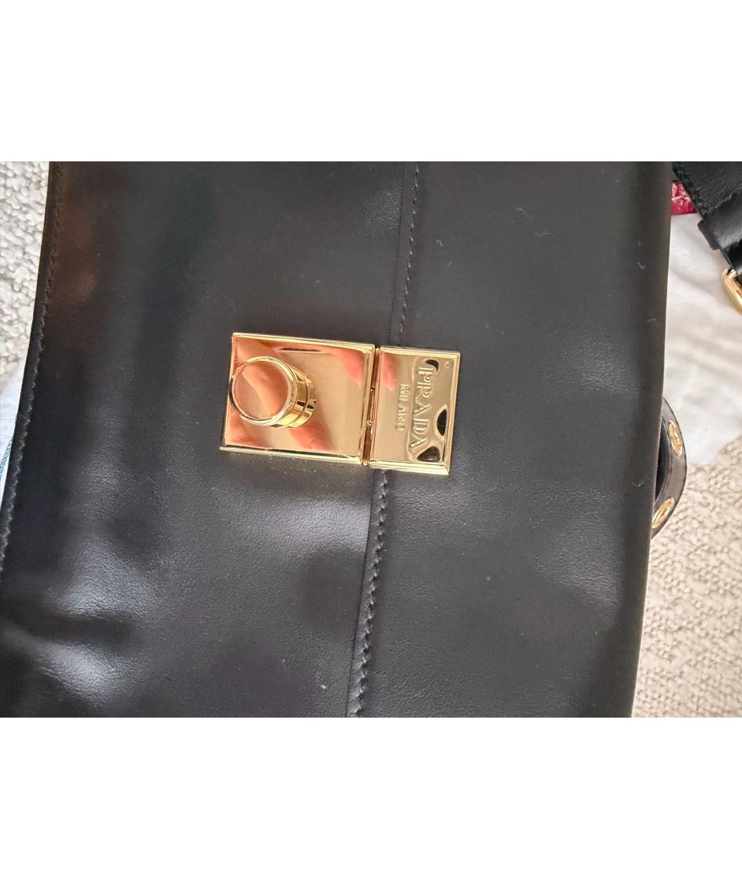 PRADA Черная кожаная сумка через плечо, фото 8