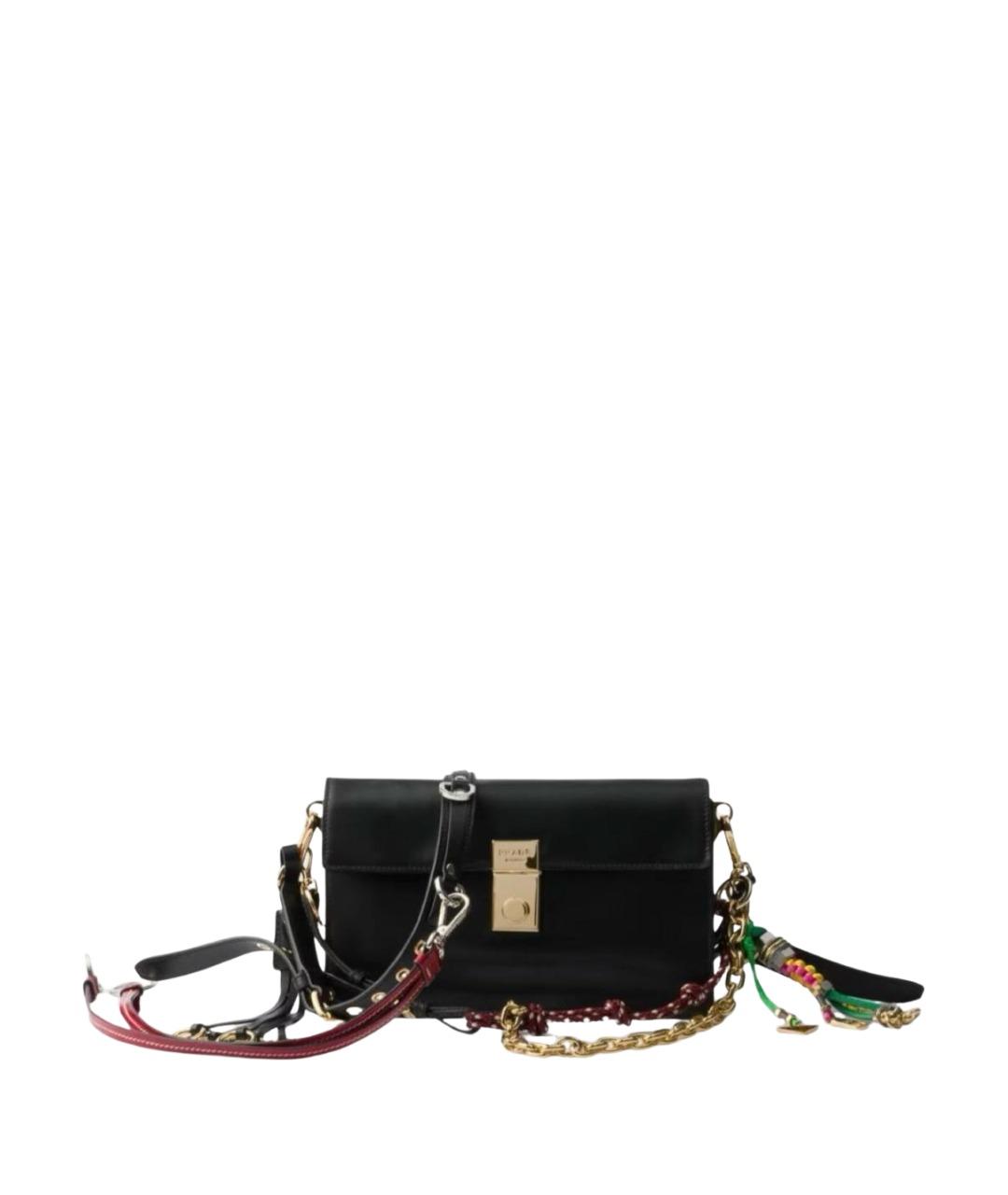 PRADA Черная кожаная сумка через плечо, фото 1