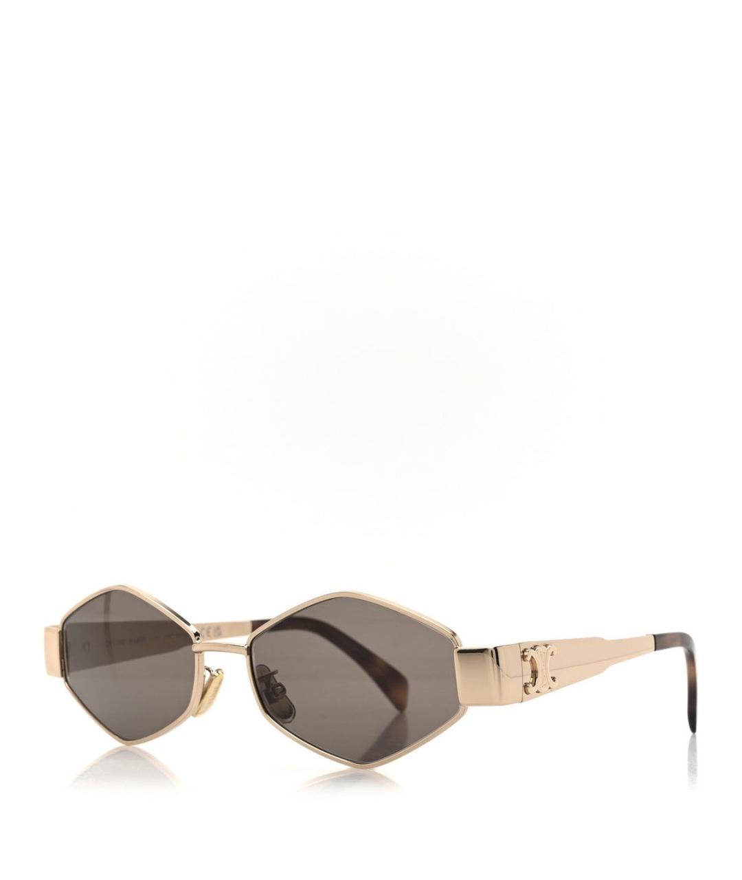 CELINE Розовые металлические солнцезащитные очки, фото 5
