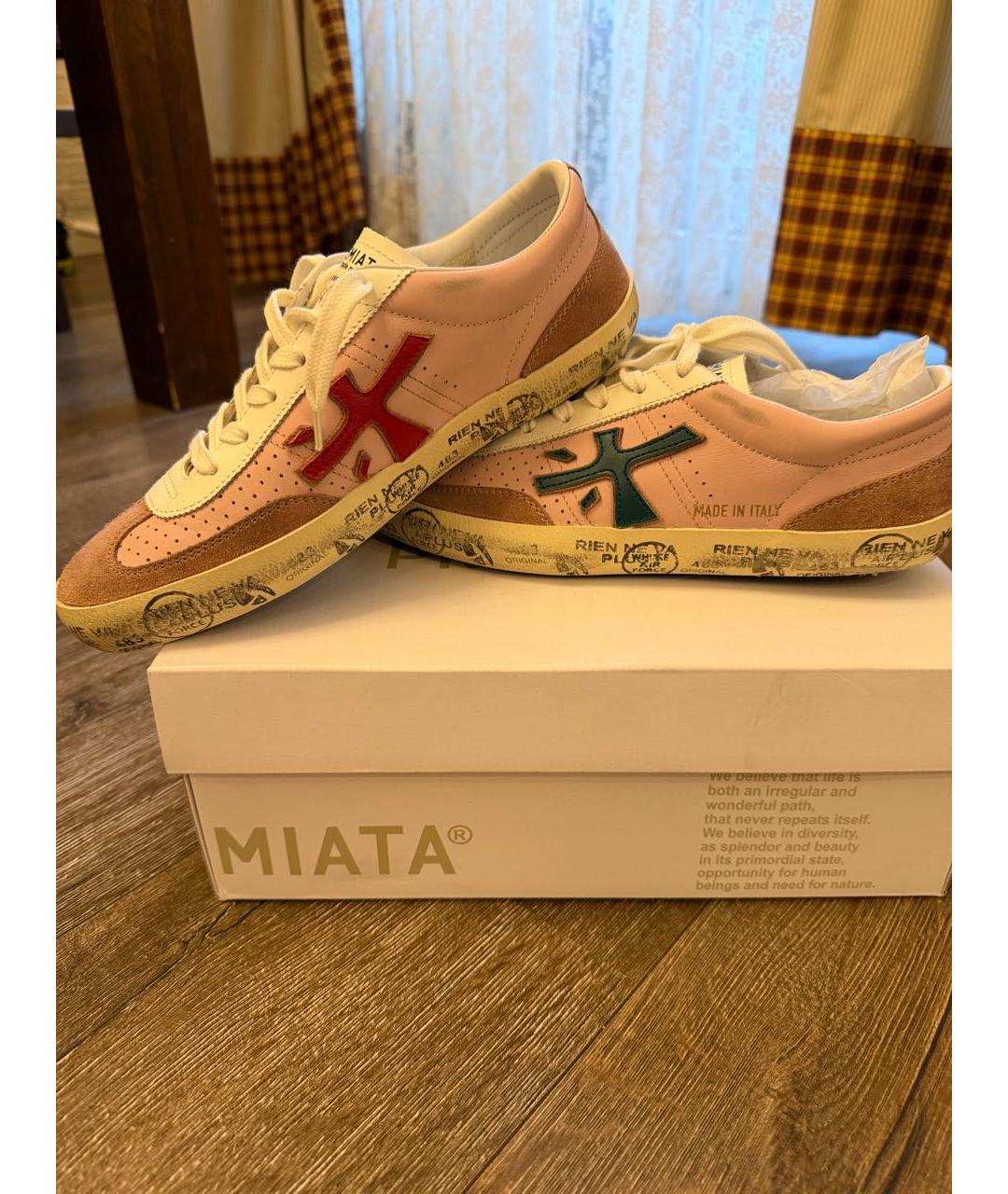 PREMIATA Розовые кожаные кеды, фото 6