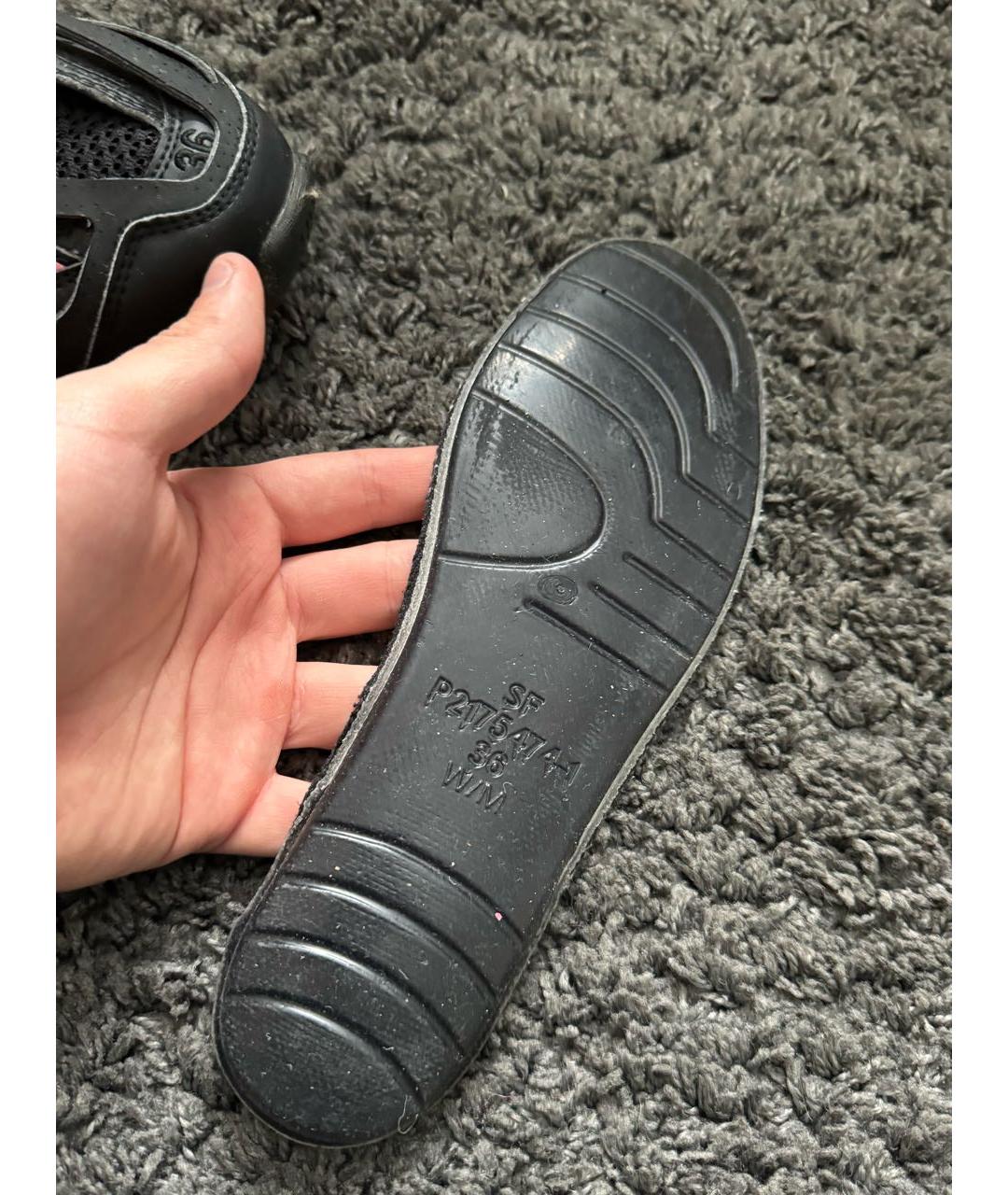 BALENCIAGA Черные кроссовки из искусственной кожи, фото 4