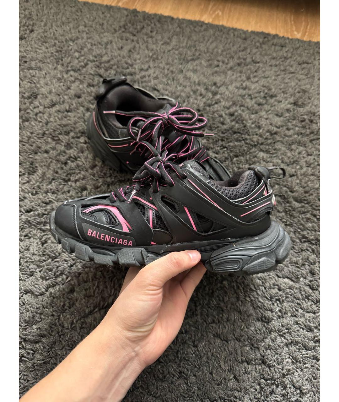 BALENCIAGA Черные кроссовки из искусственной кожи, фото 6
