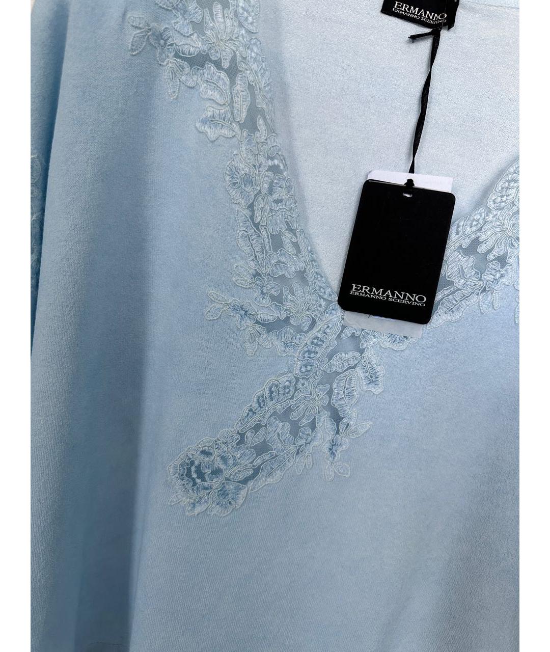 ERMANNO SCERVINO Голубой вискозный джемпер / свитер, фото 3