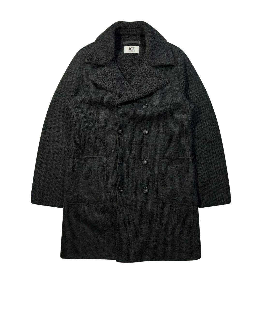 ICEBERG Серое пальто, фото 1