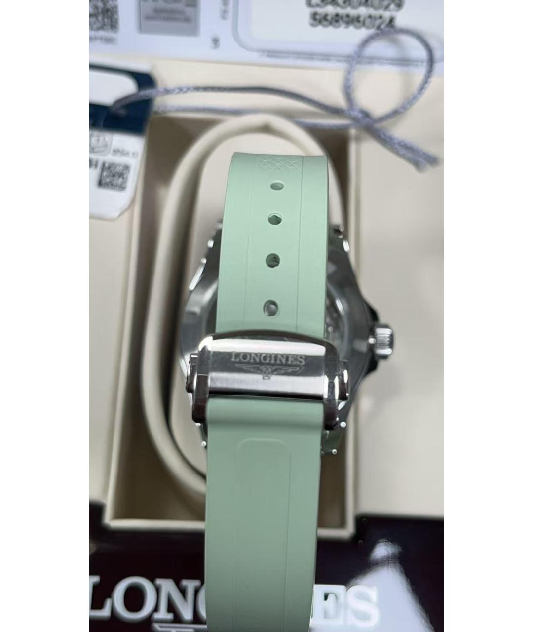 LONGINES Салатовые часы, фото 4