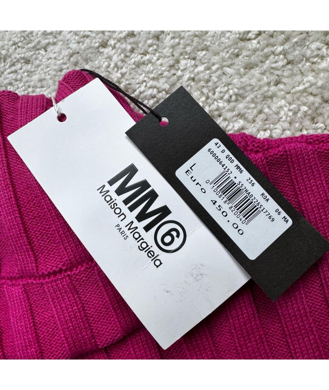 MM6 MAISON MARGIELA Розовый хлопковый джемпер / свитер, фото 5