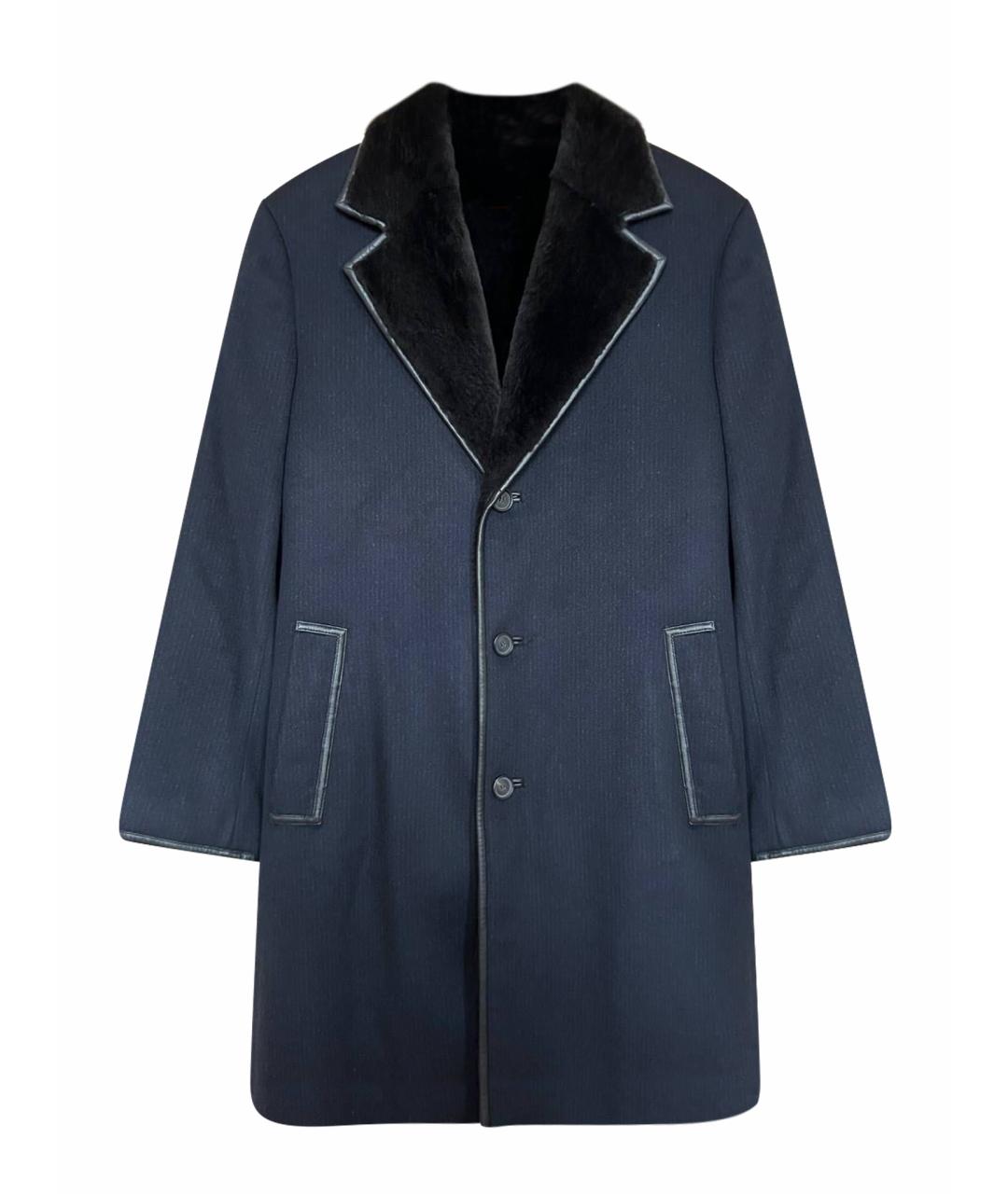 BRIONI Темно-синее кашемировое пальто, фото 1