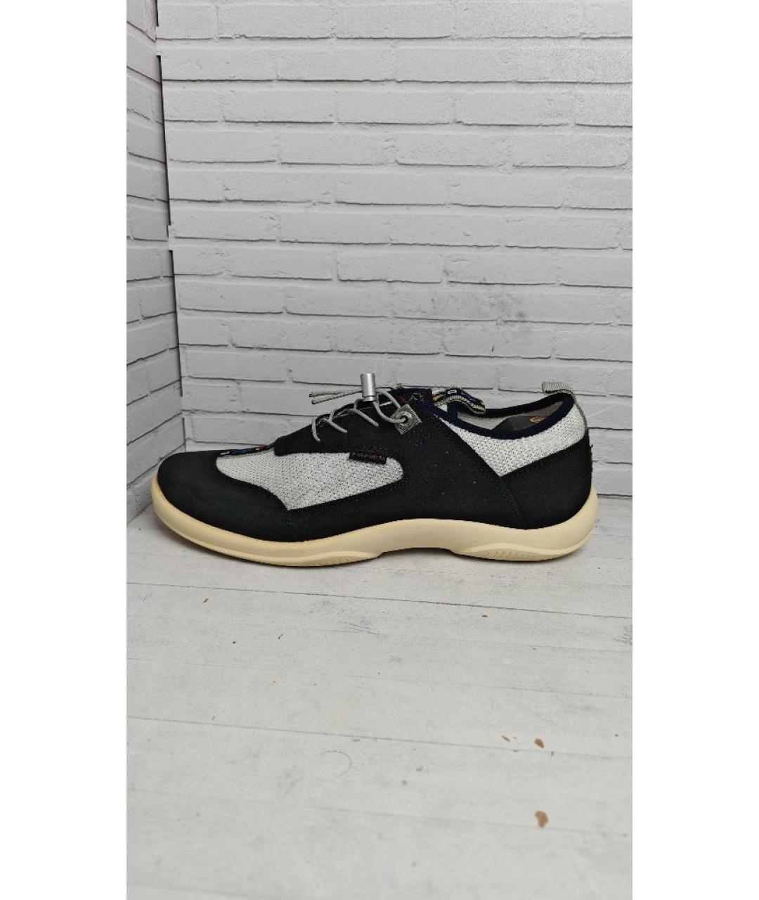 PAUL & SHARK Темно-синие замшевые низкие кроссовки / кеды, фото 7