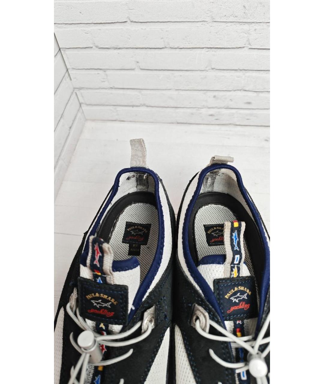 PAUL & SHARK Темно-синие замшевые низкие кроссовки / кеды, фото 5