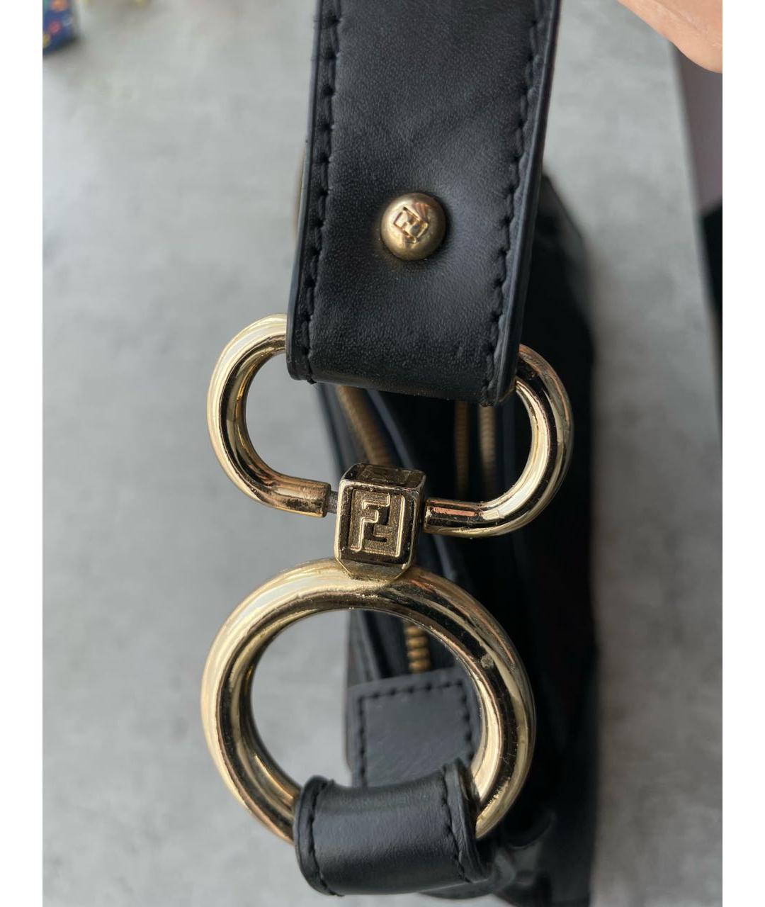 FENDI Коричневая тканевая сумка с короткими ручками, фото 8