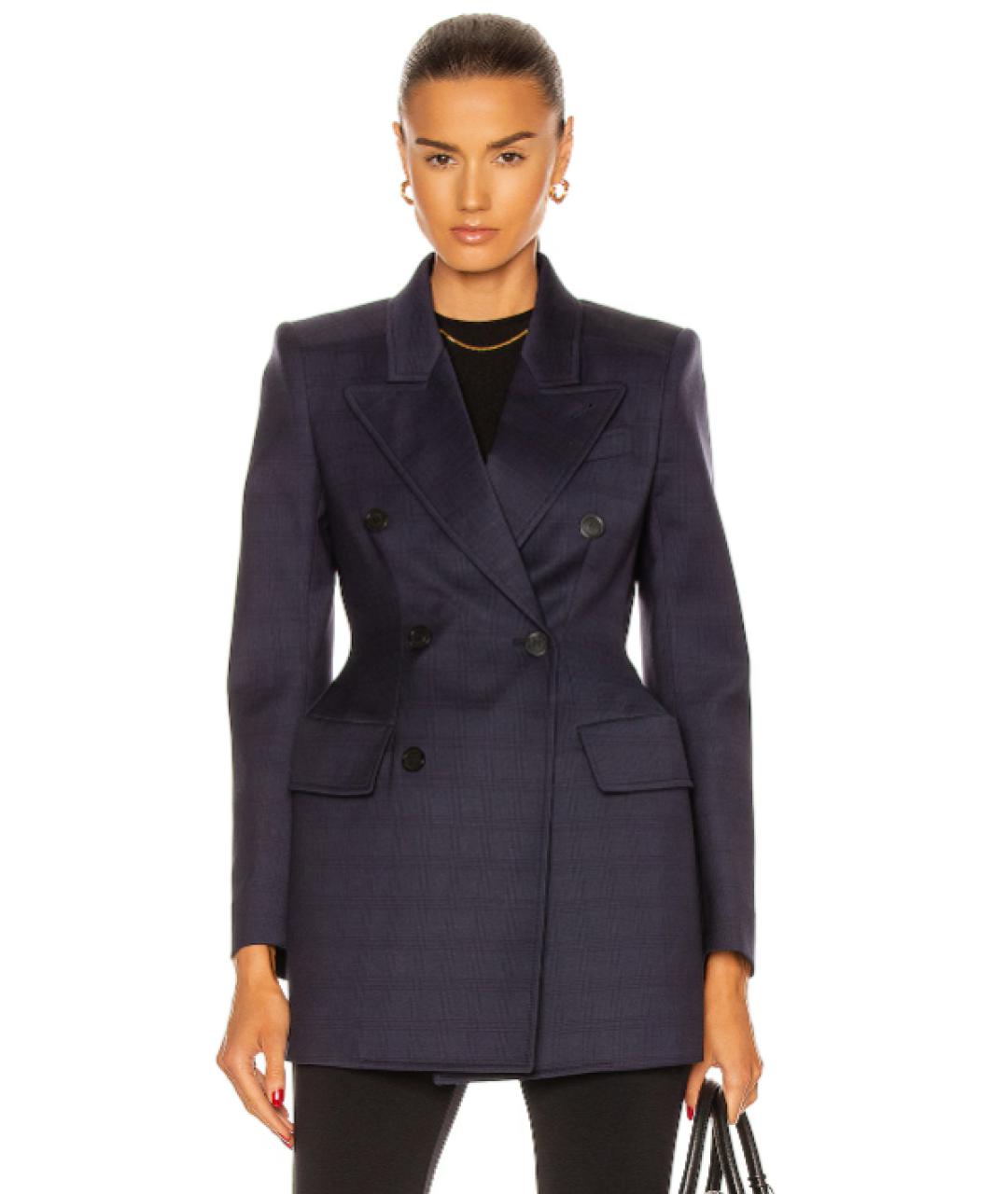 BALENCIAGA Синий шерстяной жакет/пиджак, фото 3