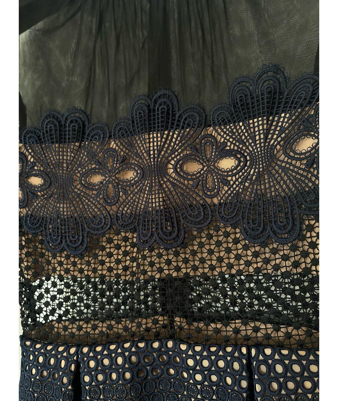 SELF-PORTRAIT Темно-синее полиэстеровое коктейльное платье, фото 6