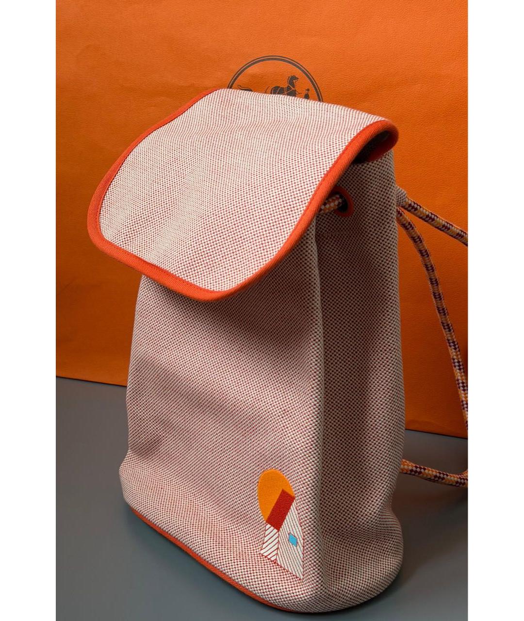 HERMES Оранжевый рюкзак, фото 3