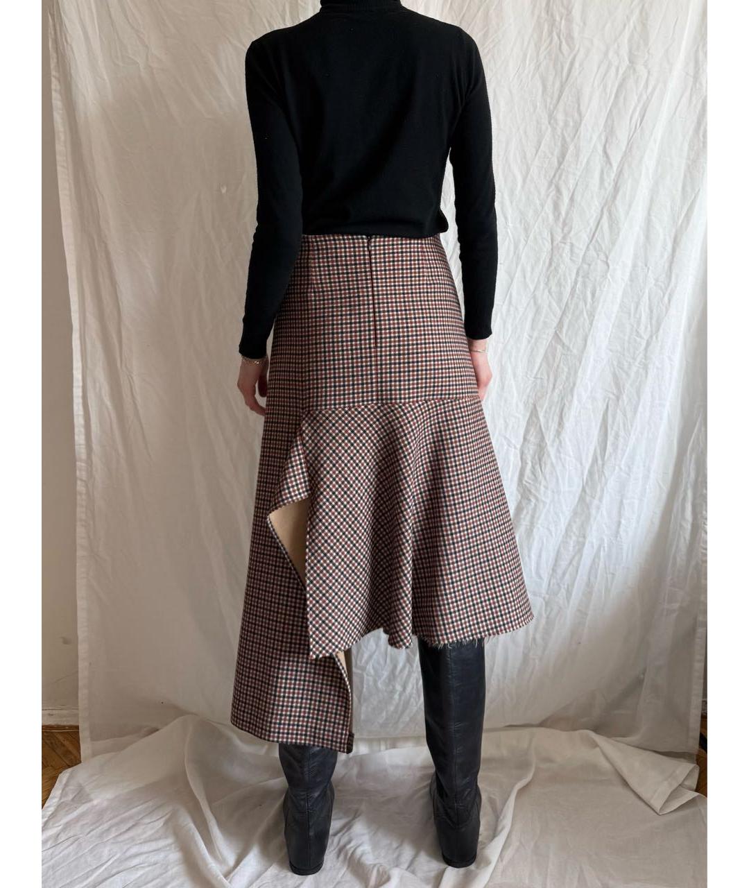 BALENCIAGA Коричневая шерстяная юбка макси, фото 6