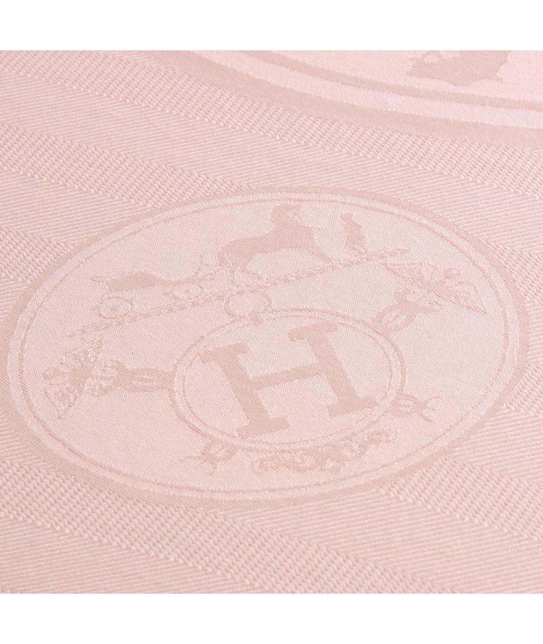 HERMES Розовый кашемировый платок, фото 2