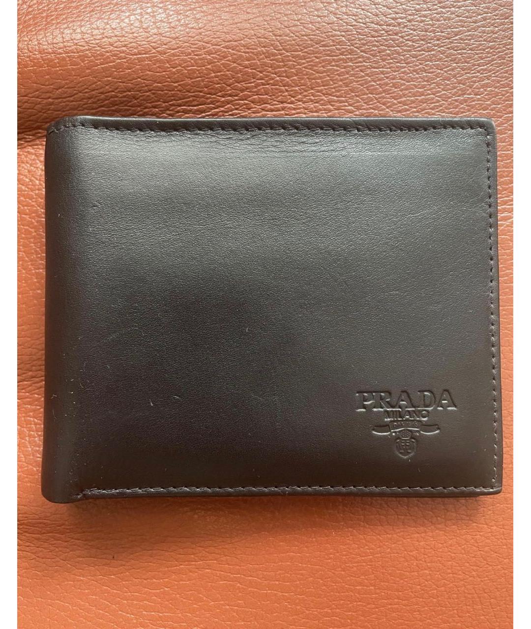 PRADA Черный кожаный кошелек, фото 9