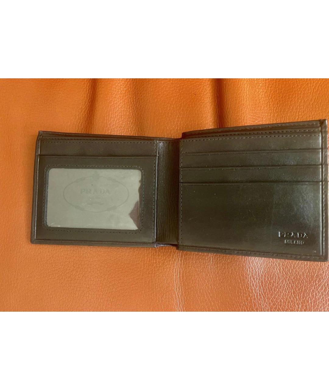 PRADA Черный кожаный кошелек, фото 3