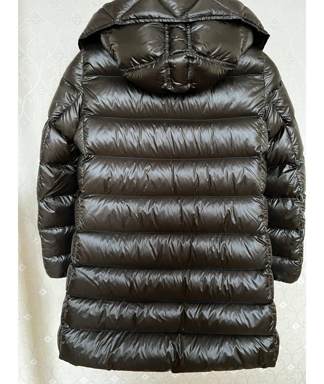 MONCLER Коричневый полиамидовый пуховик, фото 2