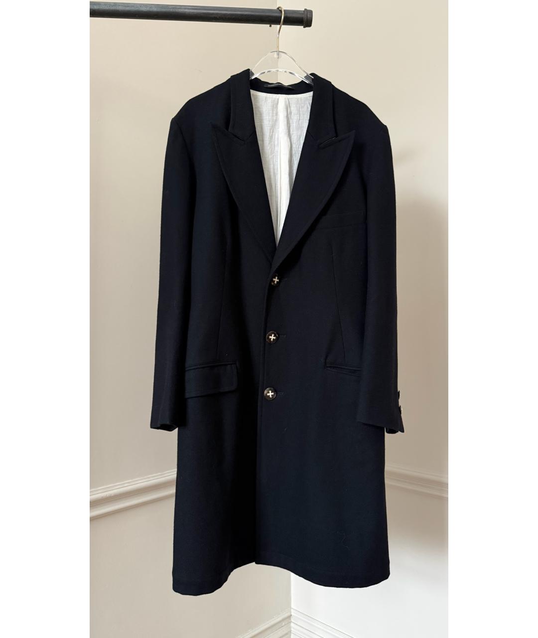 YOHJI YAMAMOTO Черное шерстяное пальто, фото 7