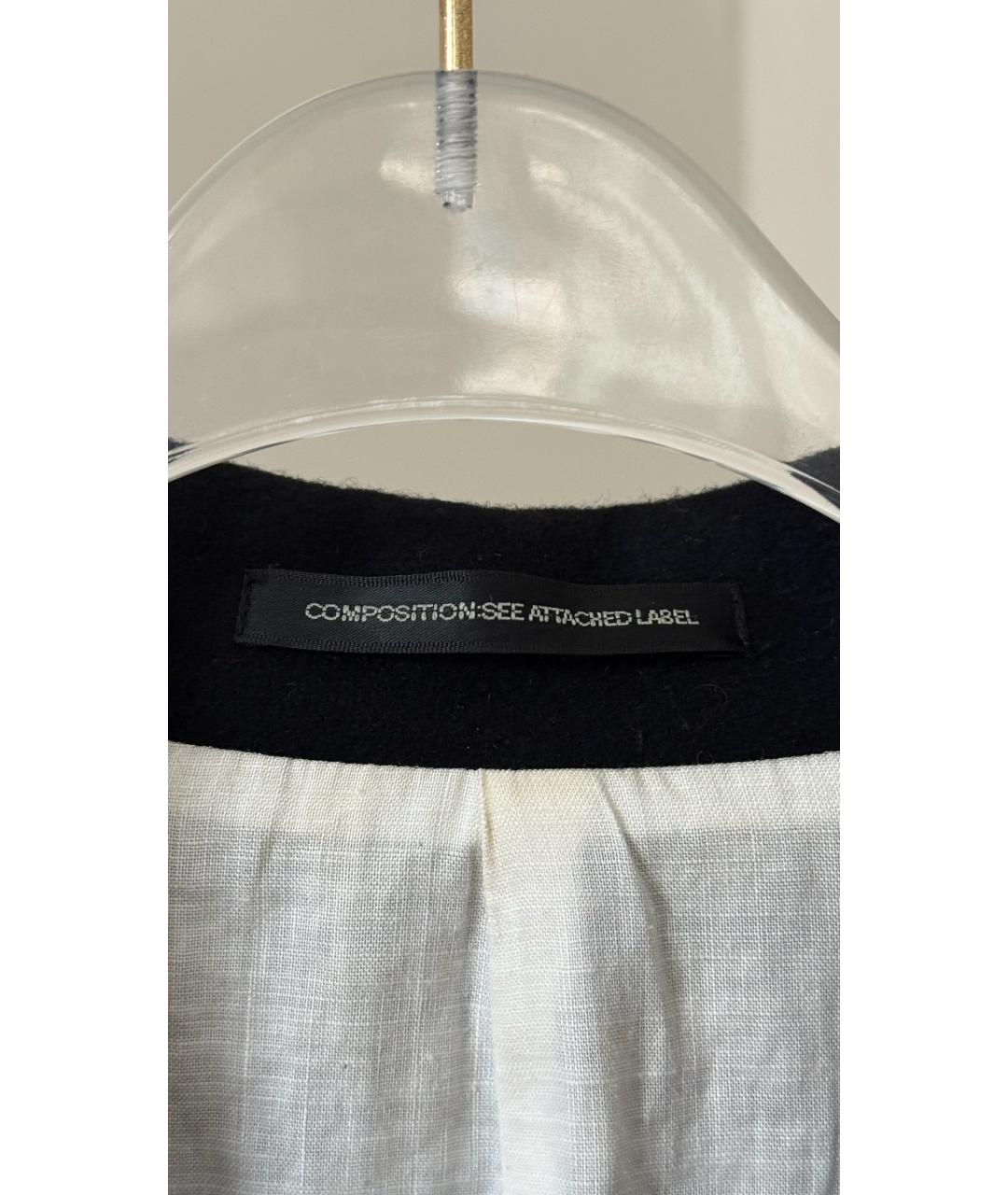 YOHJI YAMAMOTO Черное шерстяное пальто, фото 4