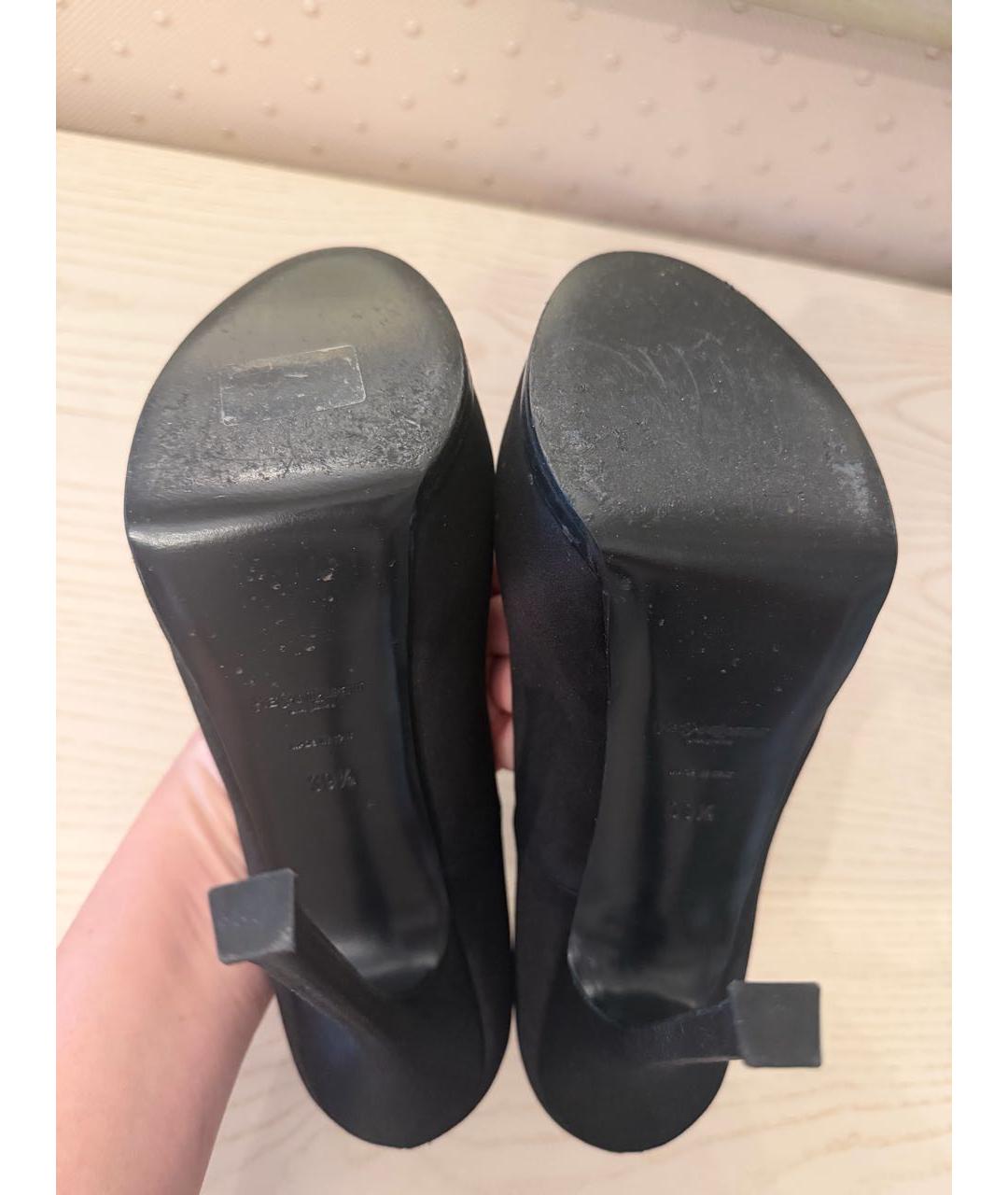 SAINT LAURENT Черные текстильные туфли, фото 3