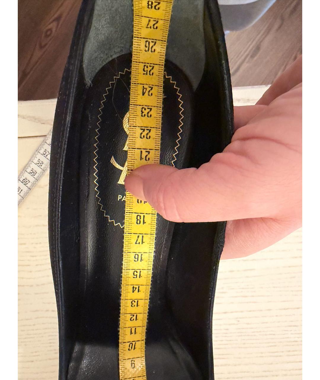 SAINT LAURENT Черные текстильные туфли, фото 7