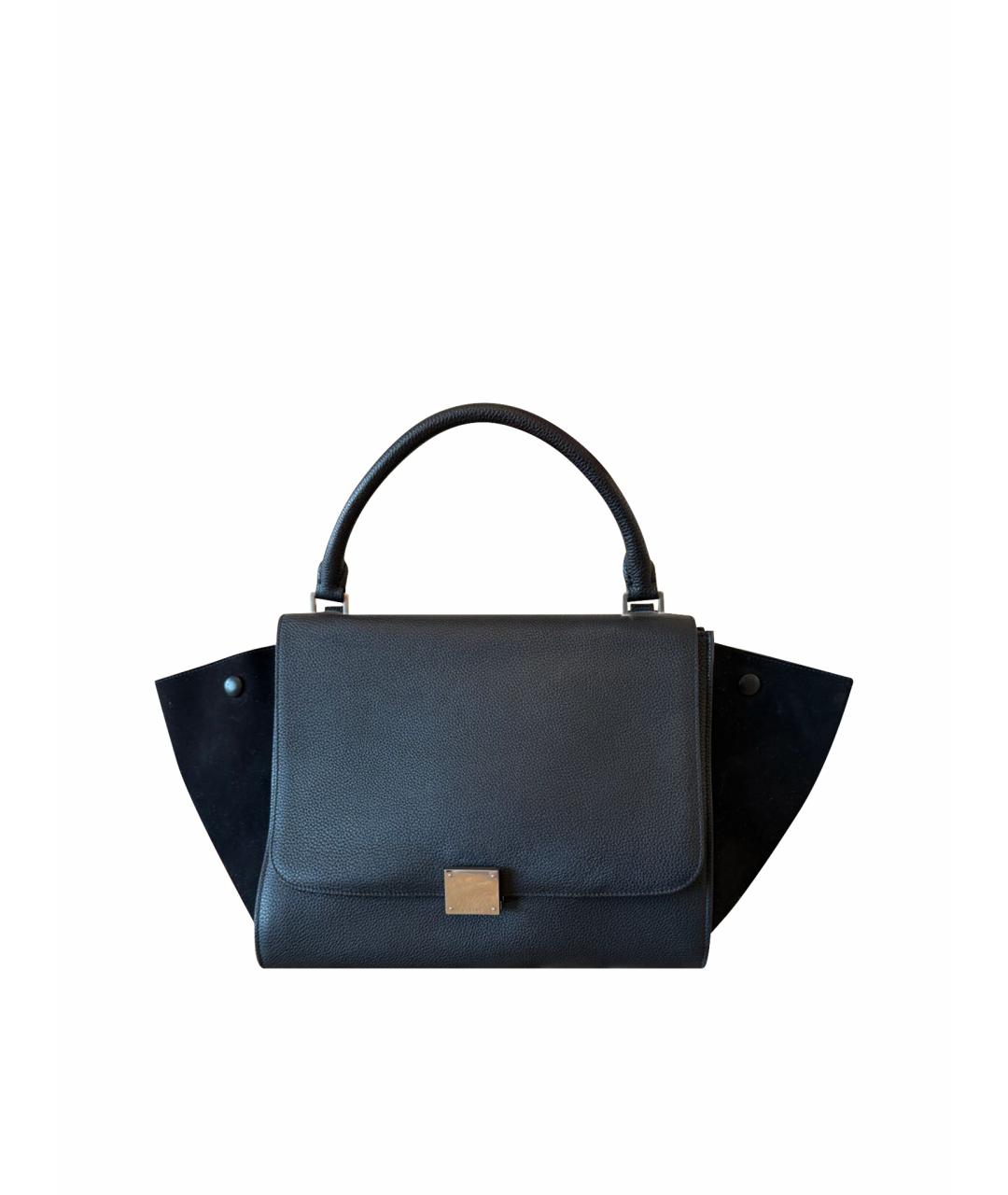 CELINE Черная кожаная сумка тоут, фото 1