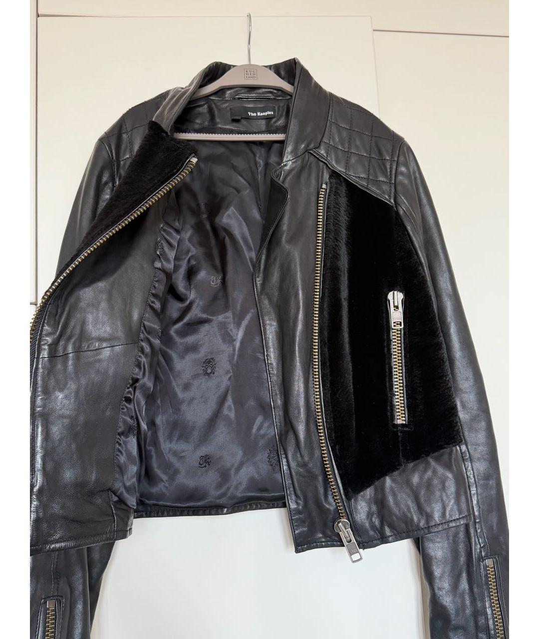 THE KOOPLES Черная кожаная куртка, фото 4