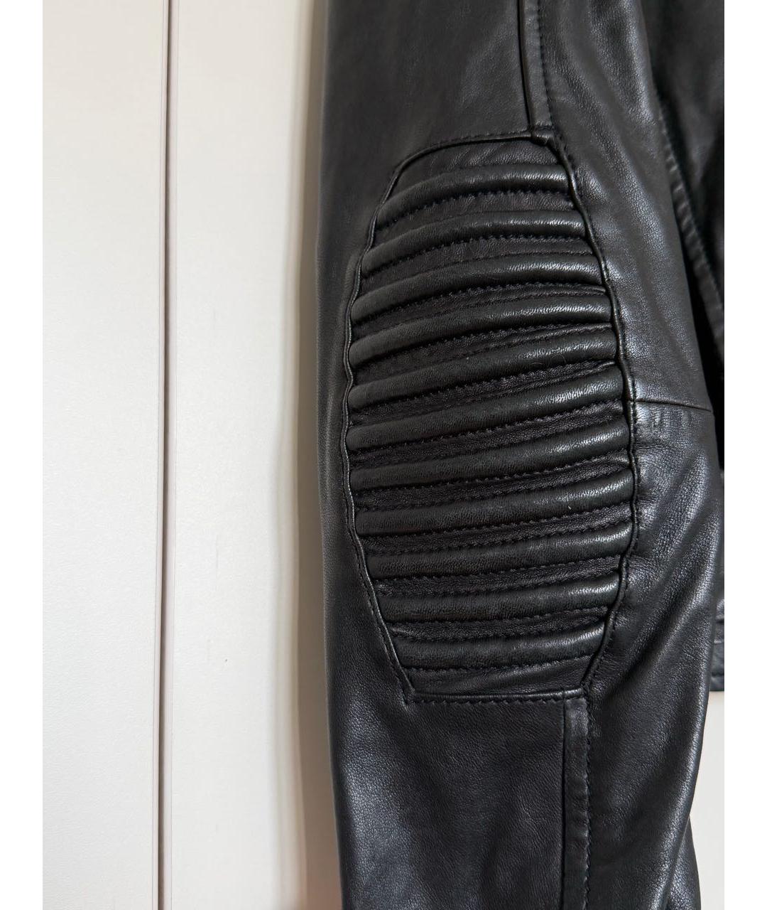 THE KOOPLES Черная кожаная куртка, фото 8