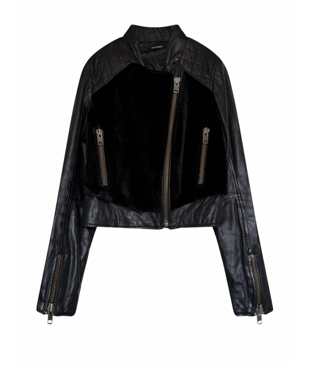 THE KOOPLES Черная кожаная куртка, фото 1