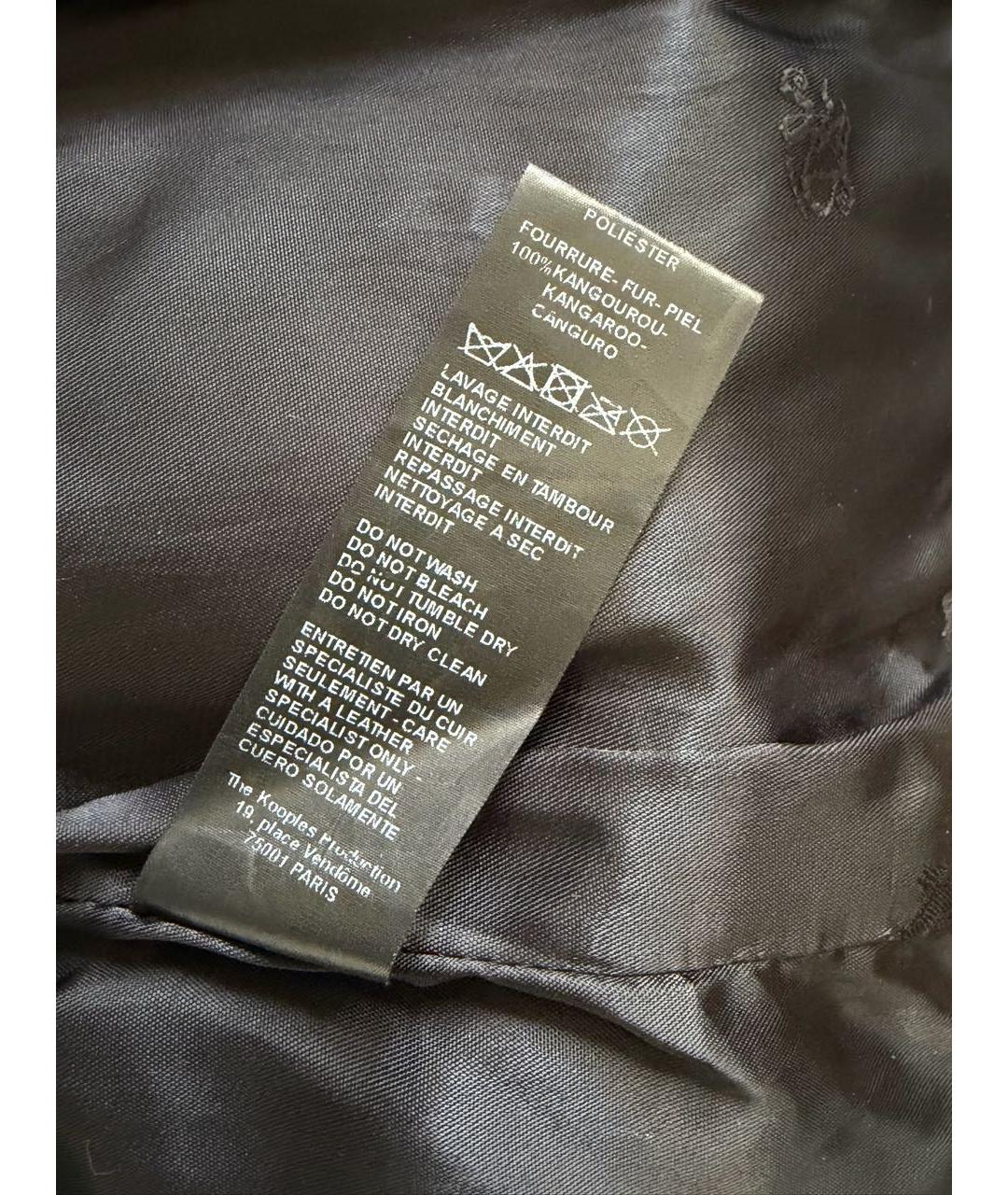 THE KOOPLES Черная кожаная куртка, фото 6