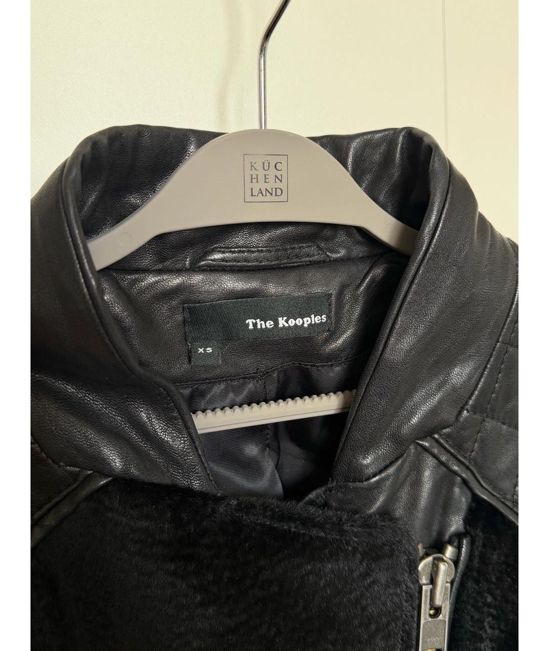 THE KOOPLES Черная кожаная куртка, фото 3