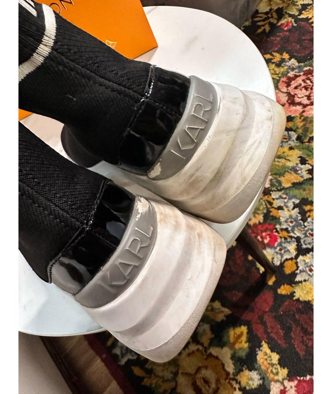 KARL LAGERFELD Черные текстильные кроссовки, фото 7