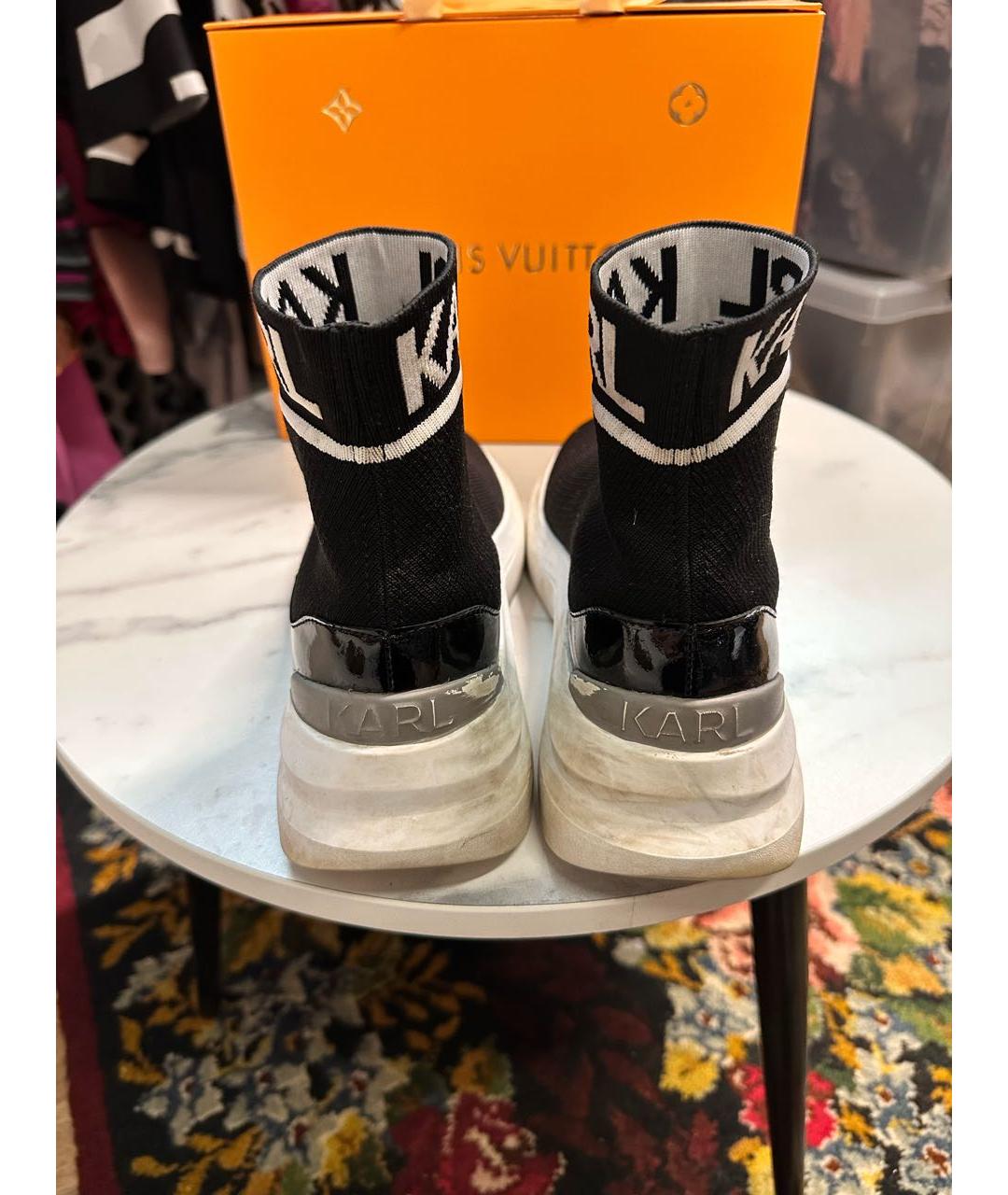 KARL LAGERFELD Черные текстильные кроссовки, фото 4